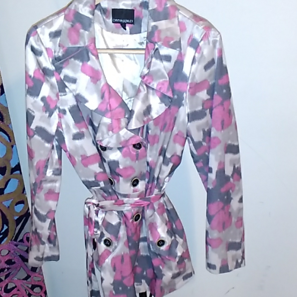 Spring abstract Cynthia Rowley trench